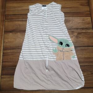 Lambs & Ivy Star Wars Tan & White Stripe Grogu Nao Sack - Medium (6-12M)